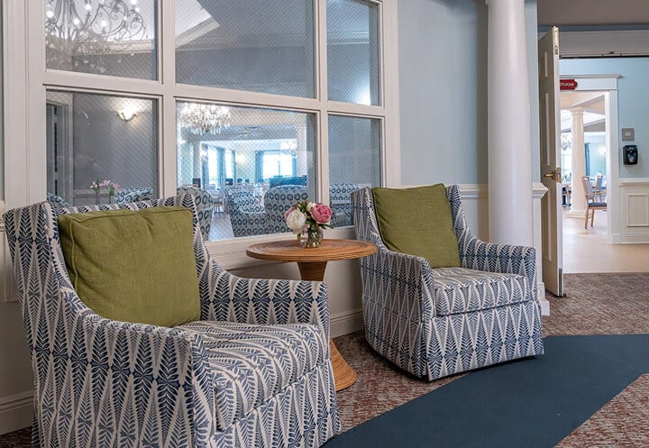 Two Comfortable Chairs for Seniors in Memory Care Facility