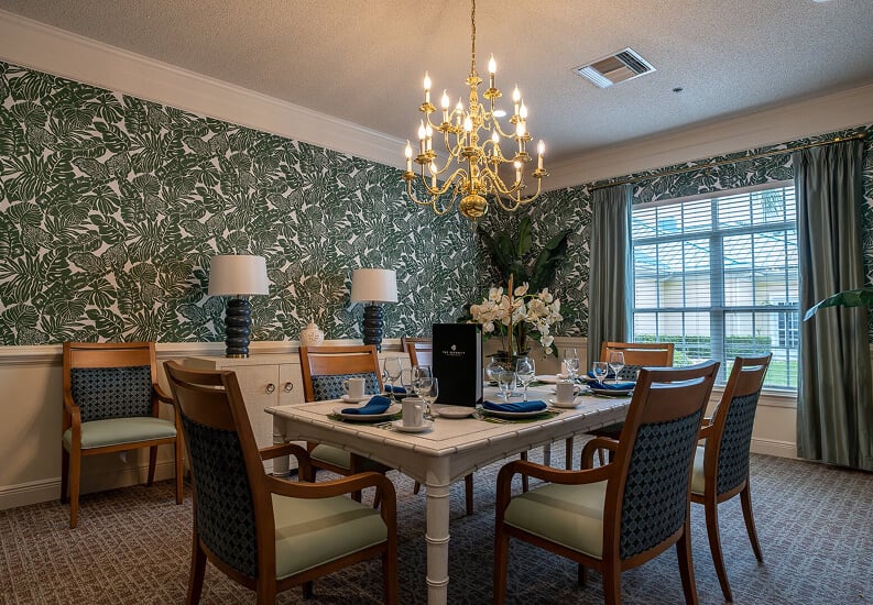 Dining Room Area at Independent Living Facility For Seniors Dining Room Area at Independent Living Facility For Seniors