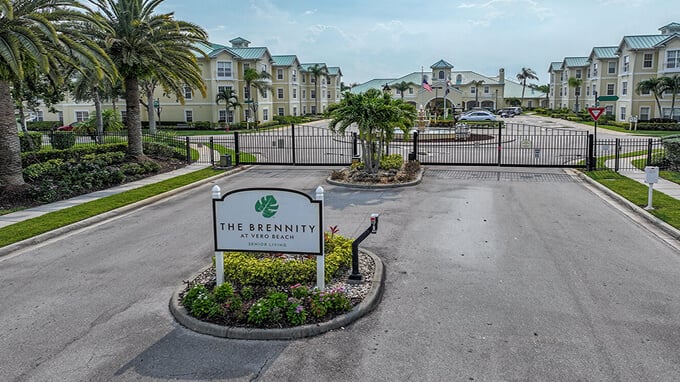 Outdoor Front Entrance of Memory Care Facility